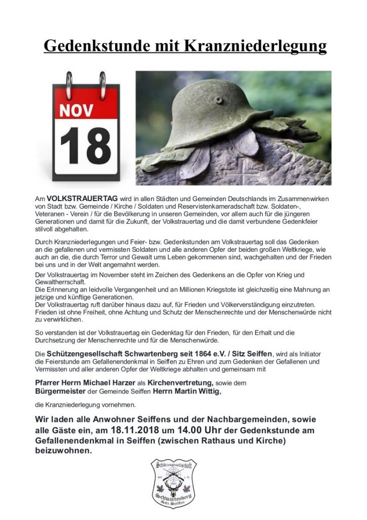 Gedenkstunde mit Kranzniederlegung 18.November 2018 4