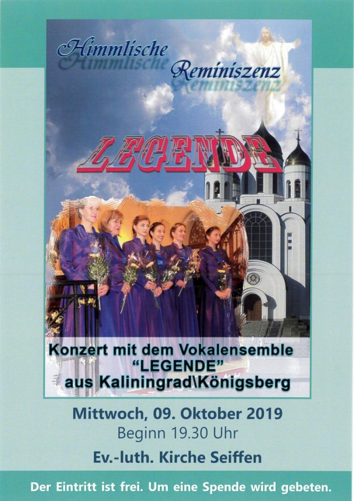 Konzert mit dem Kammerchor Legende in der Bergkirche 09.Oktober 2019 4