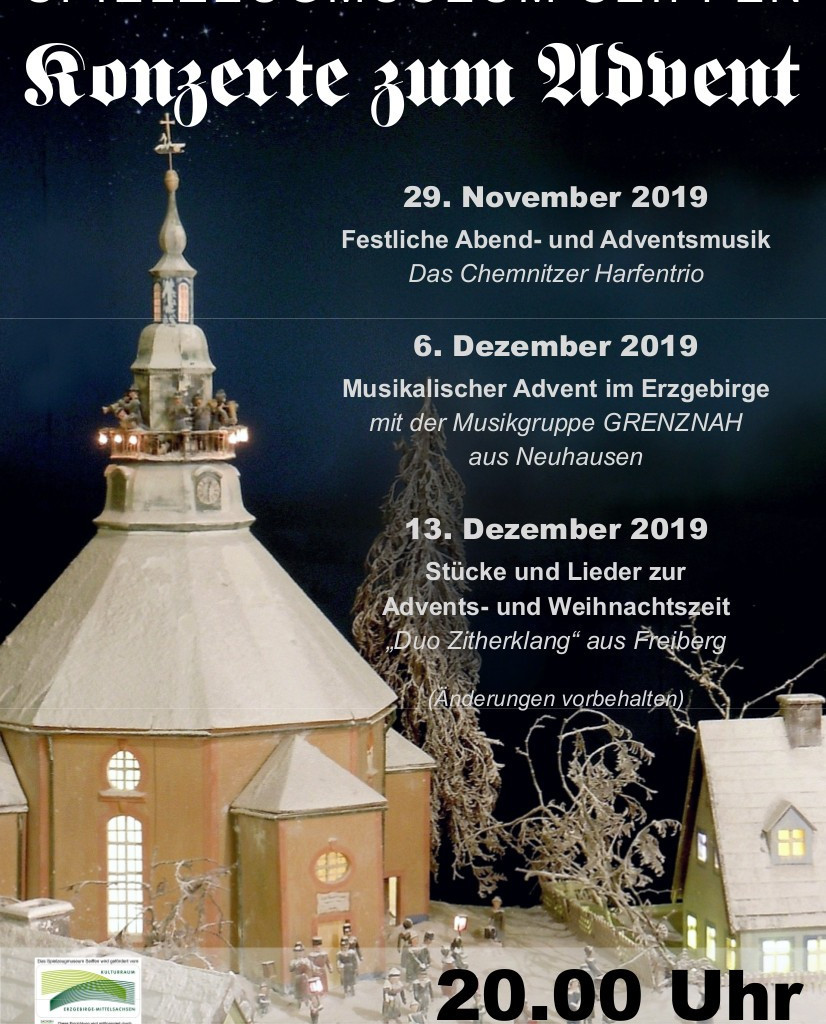 Festliche Advents- und Weihnachtsmusik zum Freitagabend mit dem Chemnitzer Harfentrio am 29.November 2019 2