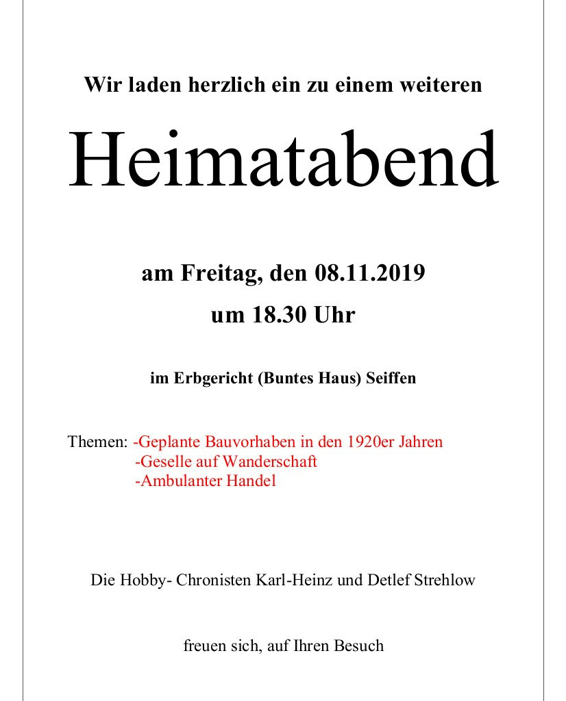 Heimatabend am 08.November 2019 1