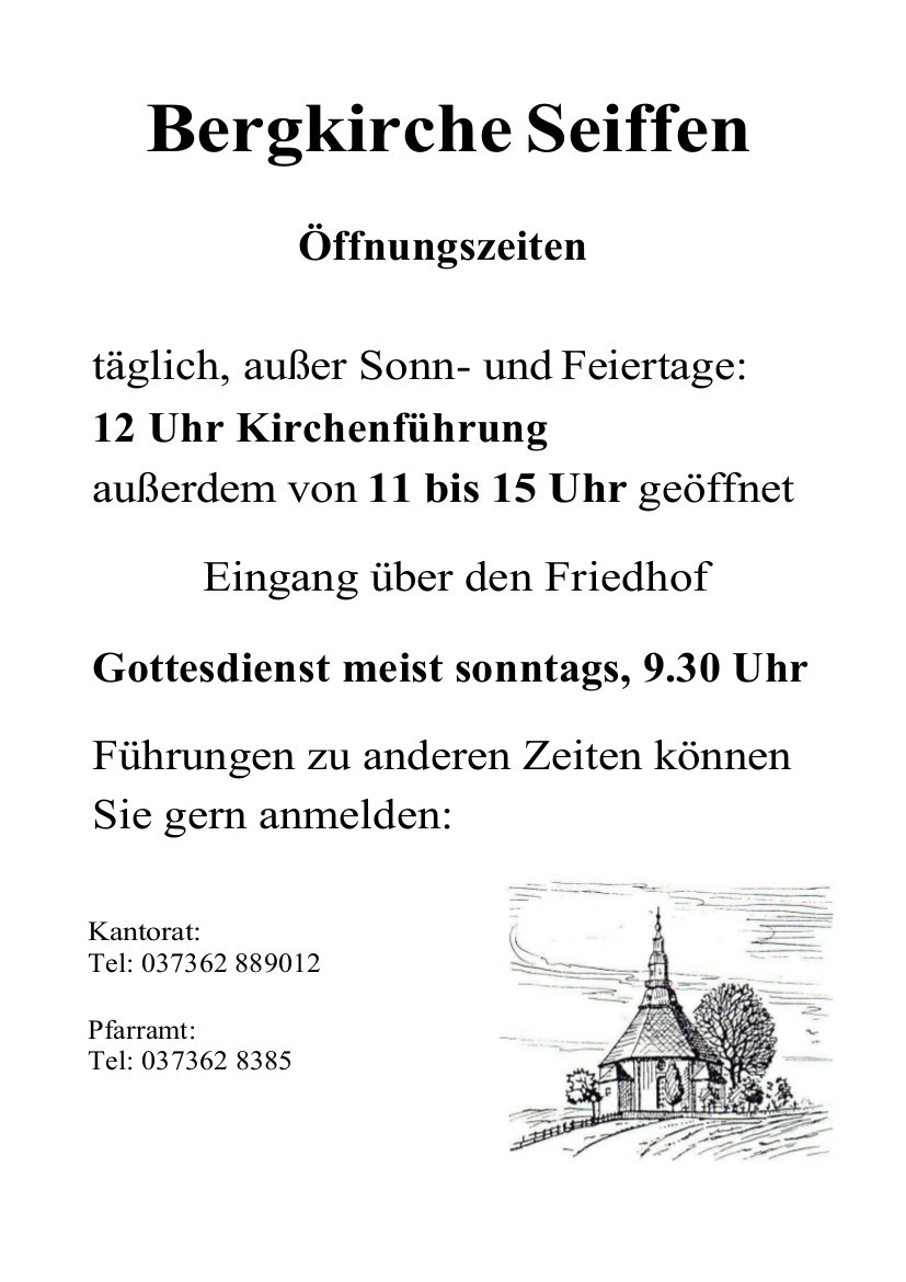 Öffnungszeiten der Bergkirche 1