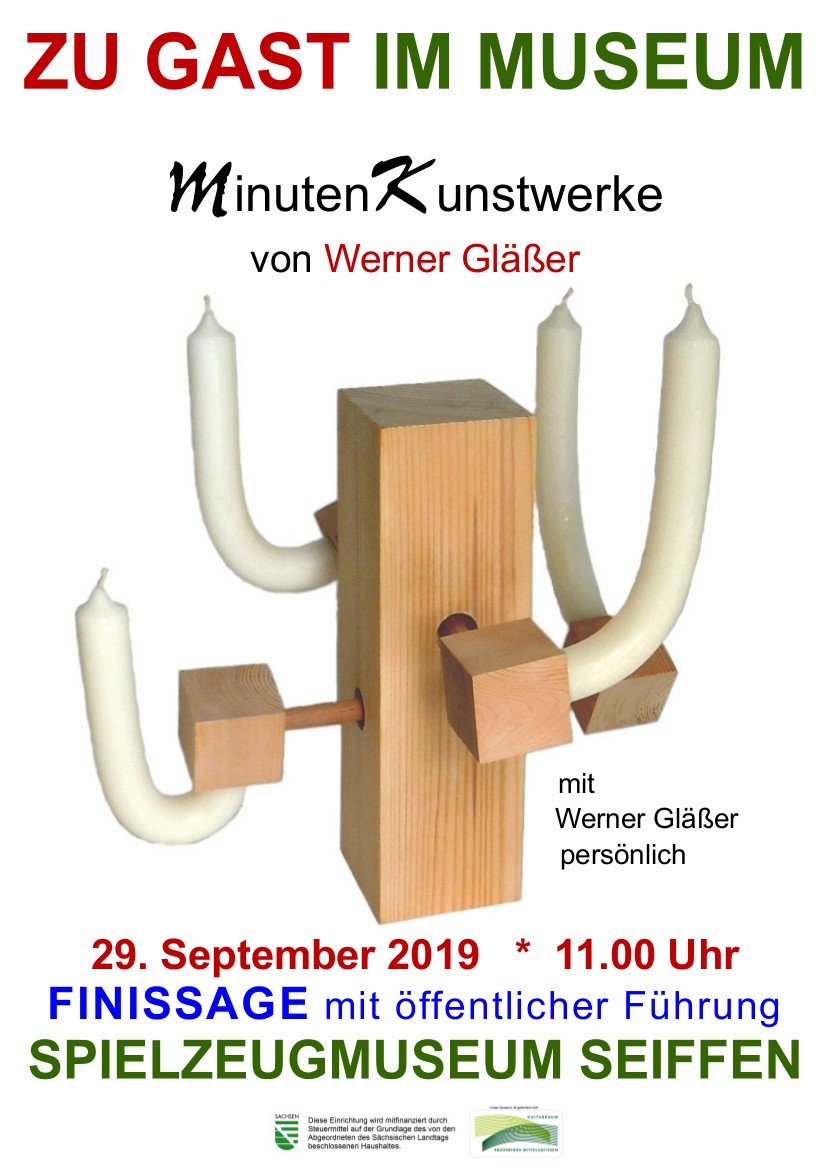 Finissage zur Präsentation: Minuten-Kunstwerke von Werner Gläßer am 9.September 2019 1