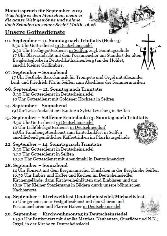 Veranstaltungen im September in der Bergkirche 3