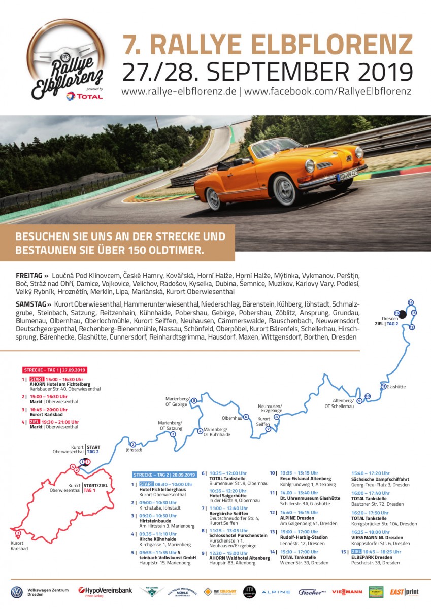 Rallye Elbflorenz fährt durch Seiffen am 28.September 2019 1