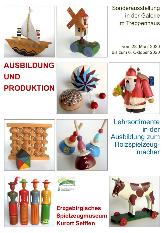 Spielzeugdorf Kurort Seiffen 25 GALERIE IM TREPPENHAUS „Ausbildung und Produktion, Lehrsortimente in der Ausbildung zum Holzspielzeugmacher" @ Erzgebirgisches Spielzeugmuseum