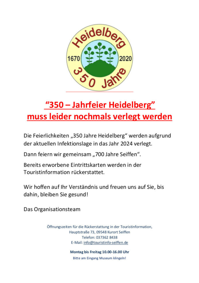 Heidelbergfest Verlegung 2024