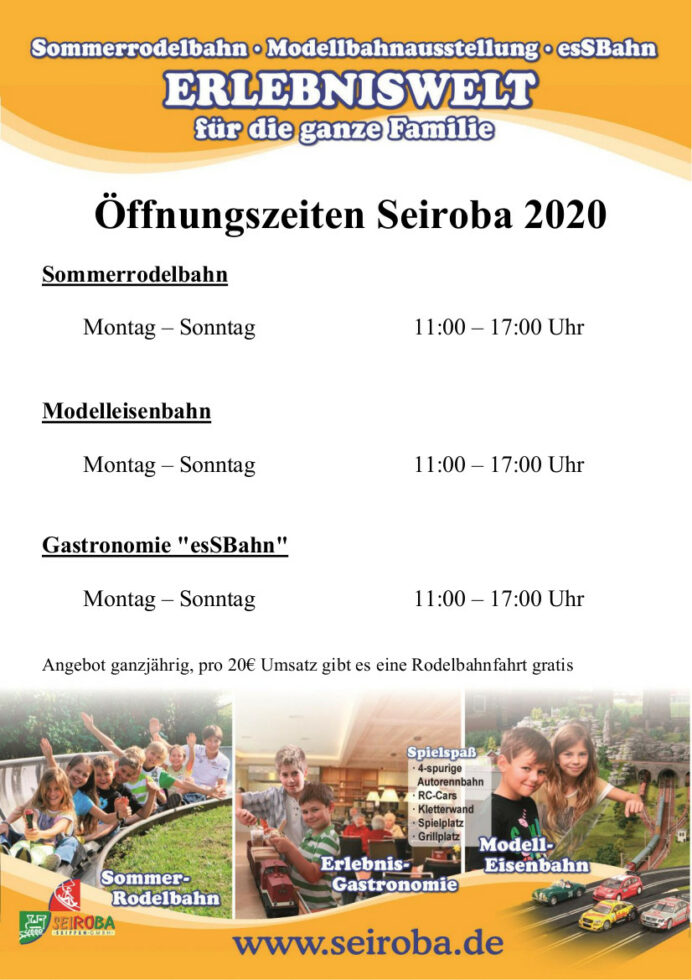 Öffnungszeiten Sommerrodelbahn 1 Öffnungszeiten Sommerrodelbahn 1