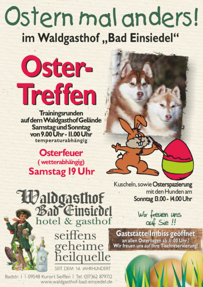 16.-17.04.2022 Ostern im Waldgasthof Bad Einsiedel