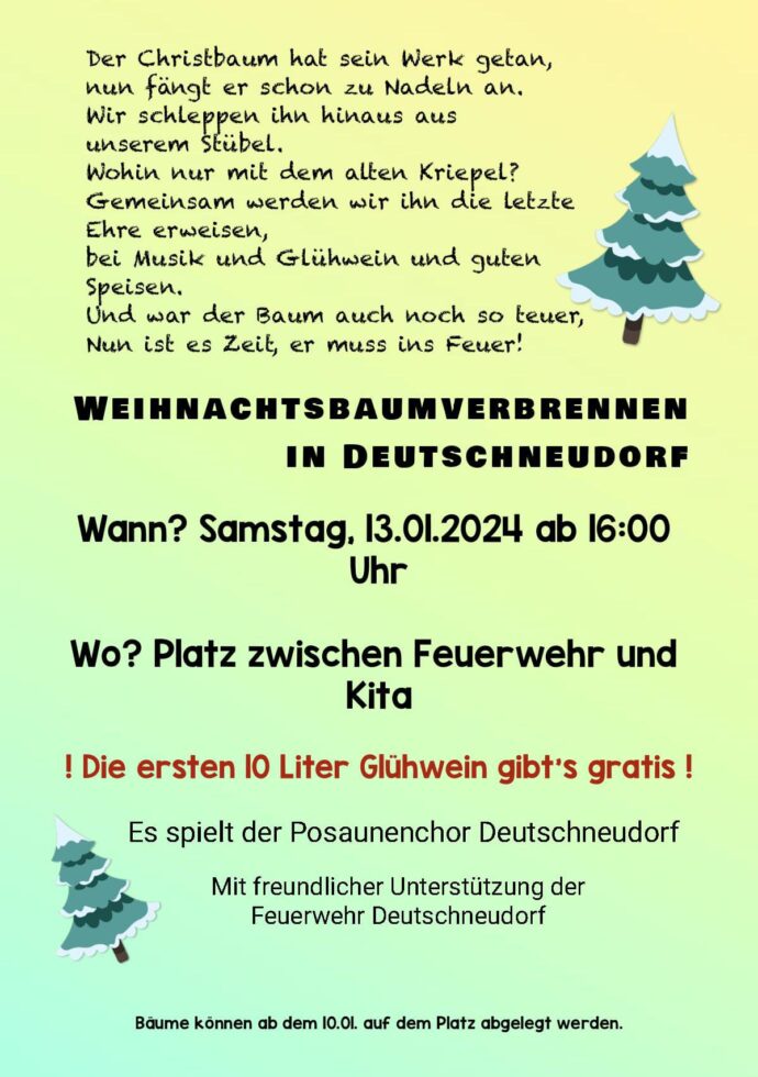 Weihnachtsbaumverbrennen 1