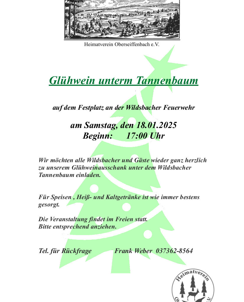 Glühwein unterm Tannenbaum am 18.Januar 2025 2