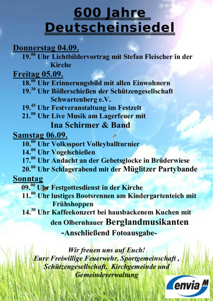 600 Jahre Deutscheinsiedel 04.-07.September 2025 2