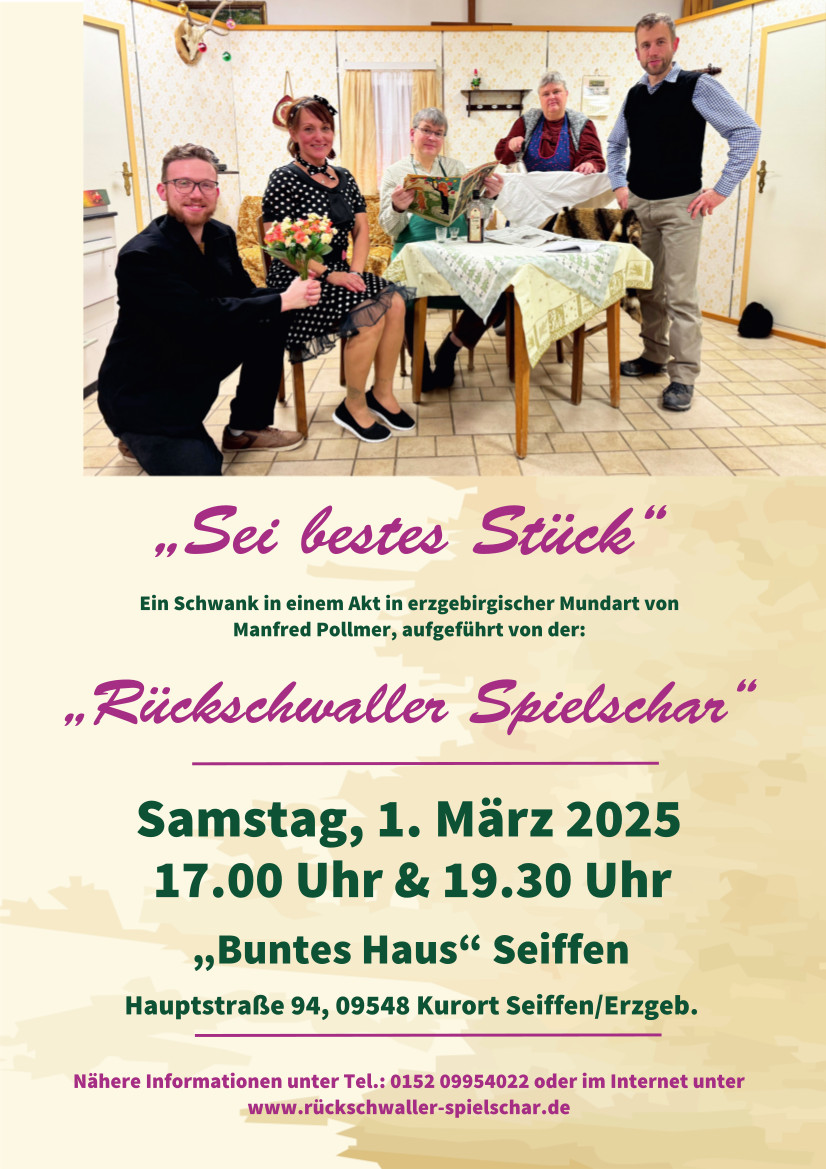 Mundarttheater “De Rückschwaller Spielschar” “Sei bestes Stück” 9