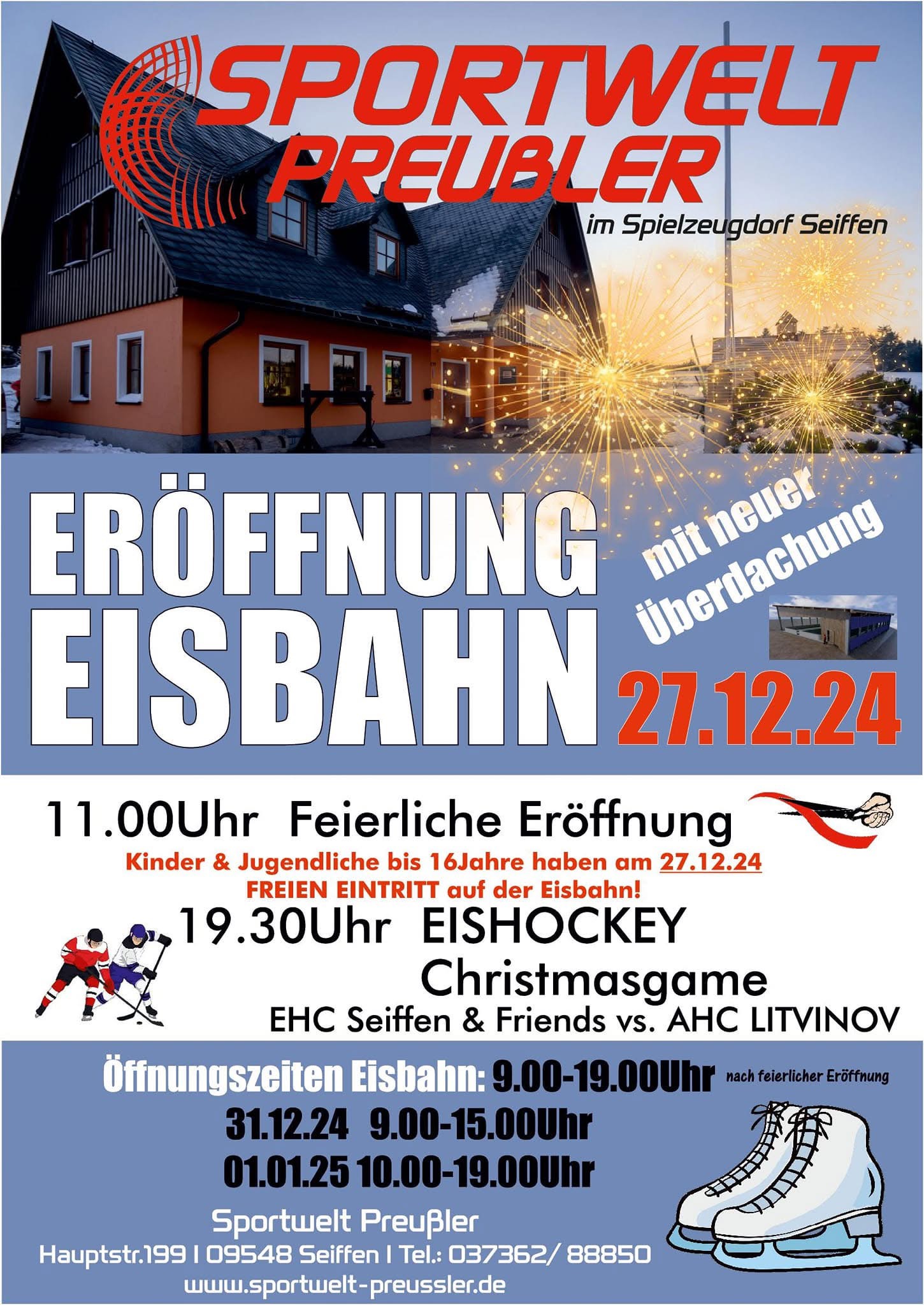 Sportwelt Preußler Eröffnung & Eishockey Spiel 1