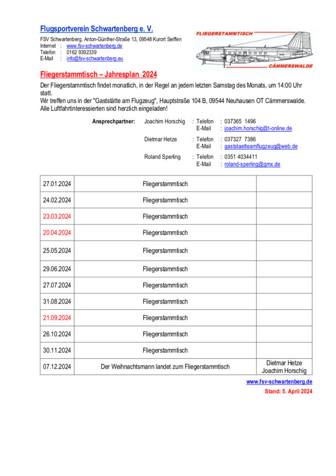 Fliegerstammtisch in Cämmerswalde 2