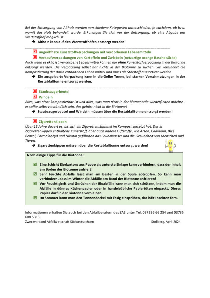 Abfall-Entsorgungstermine 2024 2