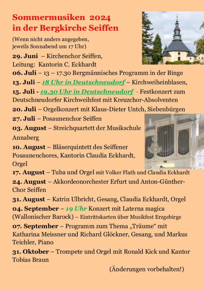 Sommermusiken in der Bergkirche 1