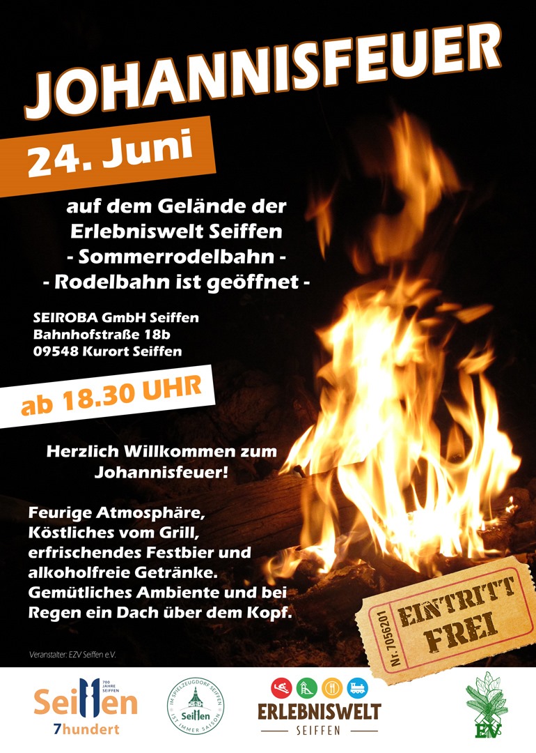 Johannisfeuer an der Sommerrodelbahn 19