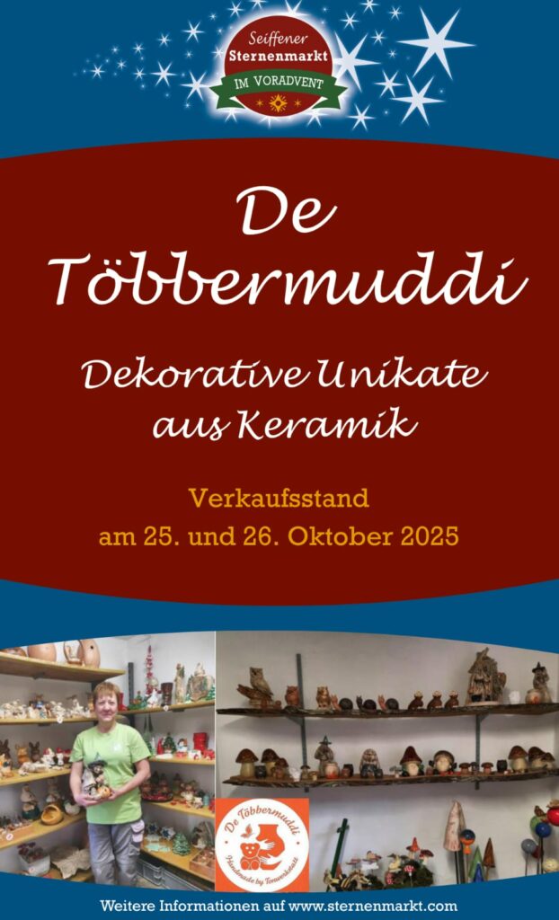 De Többermuddi auf dem Seiffener Sternenmarkt am 25.+26.Oktober 2025 1