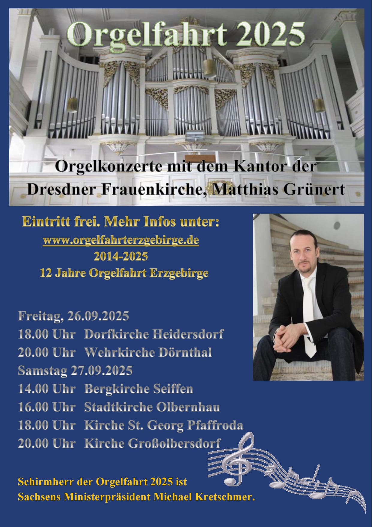 Orgelkonzert mit dem Kantor der Dresdner Frauenkirche in der Bergkirche 27.September 2025 1