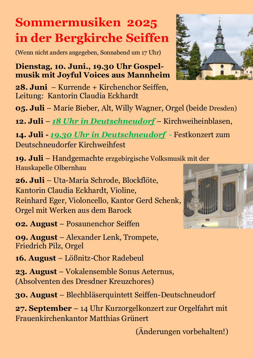 Sommermusiken in der Bergkirche 1