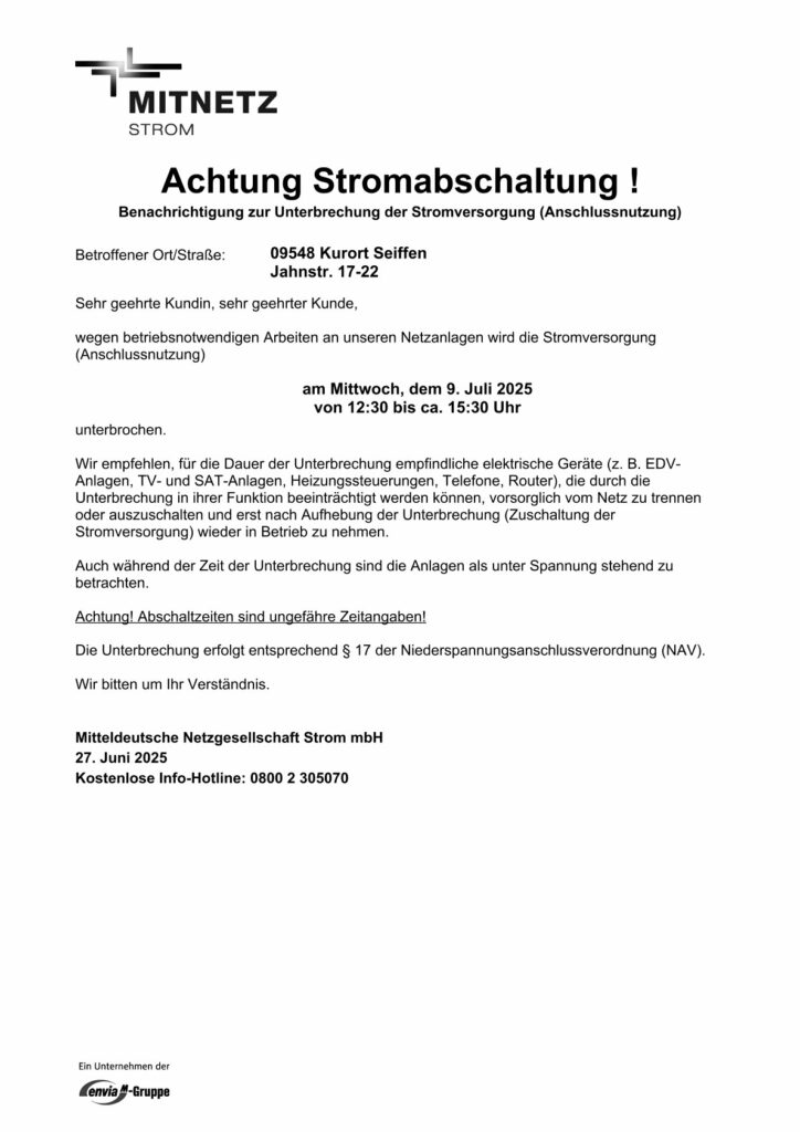 Stromabschaltungen 3