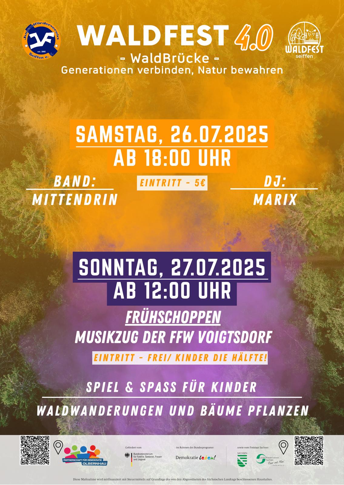 Musik im Waldfestgelände 26.+27.Juli 2025 1 Musik im Waldfestgelände 26.+27.Juli 2025 1