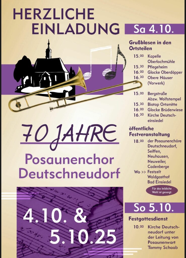 70 Jahre Posaunenchor Deutschneudorf 1 70 Jahre Posaunenchor Deutschneudorf 1