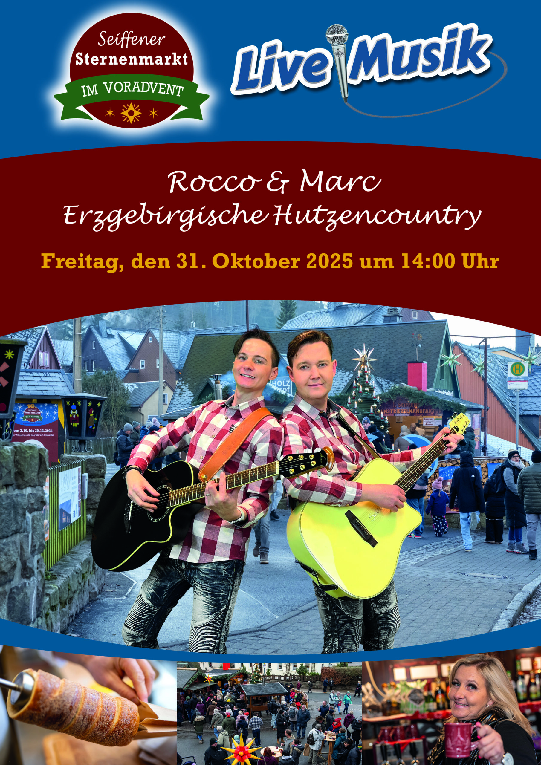 Rocco und Marc auf dem Seiffener Sternenmarkt 1