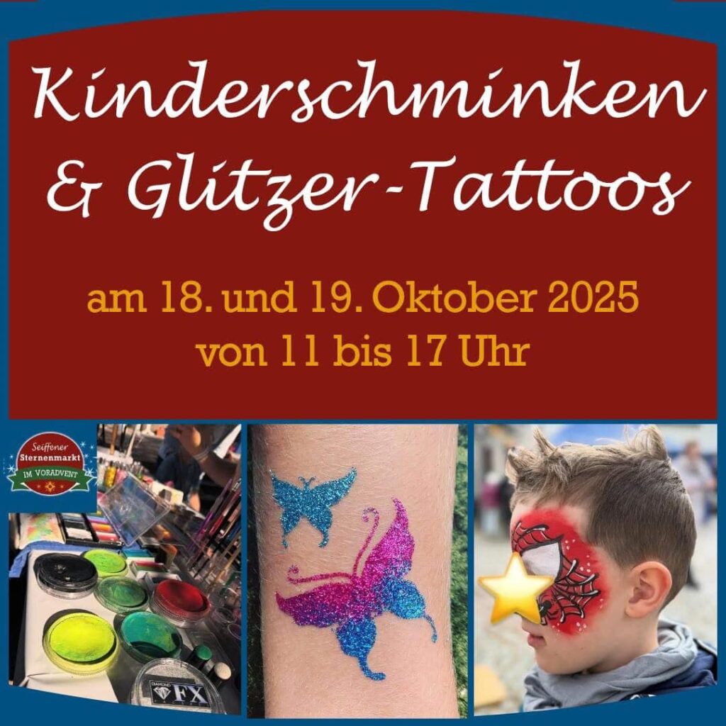 Kunderschminken auf dem Sternenmarkt 18.-19.Oktober 2025 1 Kunderschminken auf dem Sternenmarkt 18.-19.Oktober 2025 1