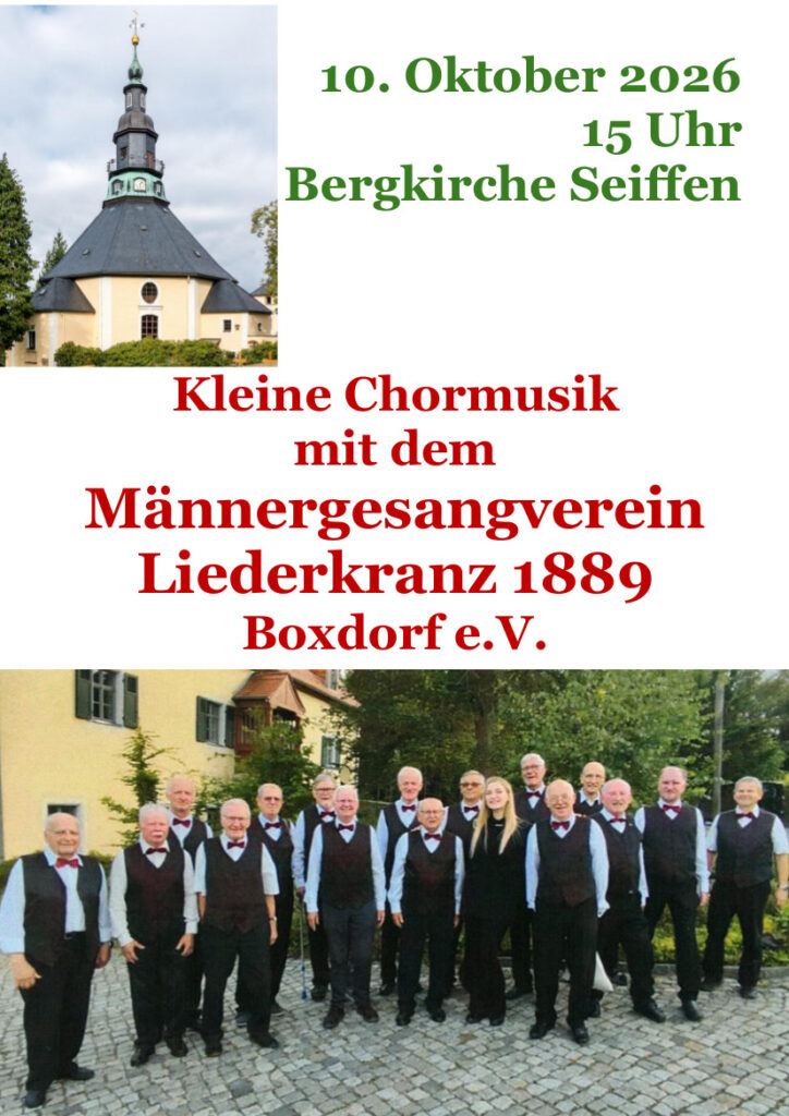 Chormusik mit dem Männergesangsverein Liederkranz 10.Oktober 2026 1 Chormusik mit dem Männergesangsverein Liederkranz 10.Oktober 2026 1