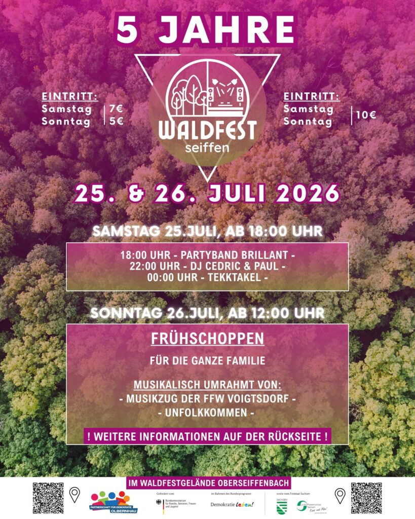 Musik im Waldfestgelände 25.+26.Juli 2026 1 Musik im Waldfestgelände 25.+26.Juli 2026 1
