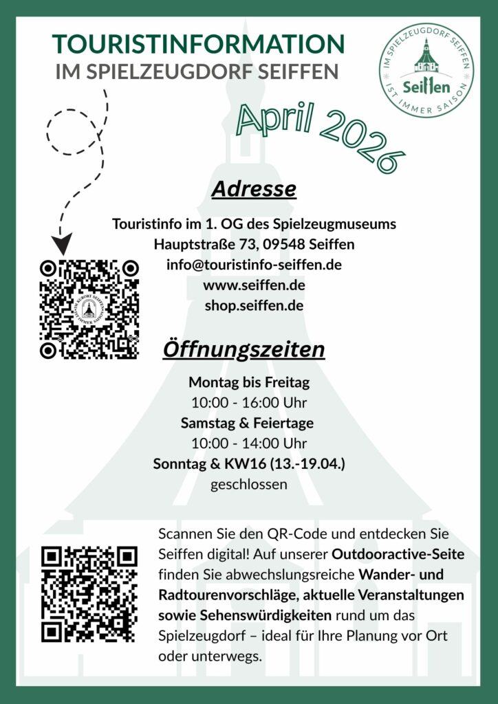 Veranstaltungen im Spielzeugdorf für April 7