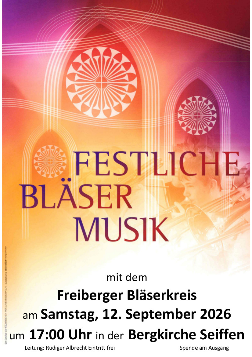 Bläsermusik in der Bergkirche 12.September 2026 1 Bläsermusik in der Bergkirche 12.September 2026 1