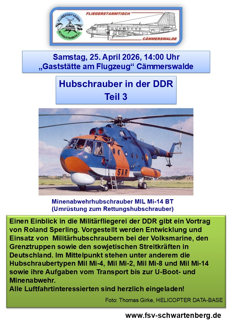 Fliegerstammtisch in Cämmerswalde