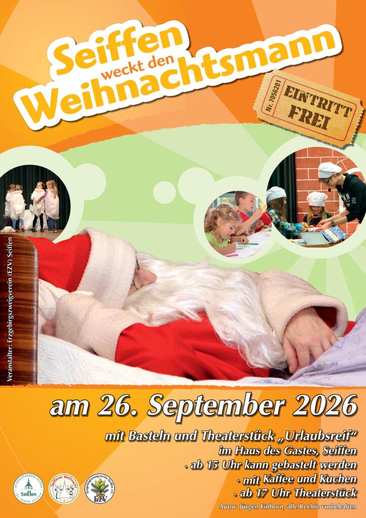 Seiffen weckt den Weihnachtsmann am 26.September 2026 1 Seiffen weckt den Weihnachtsmann am 26.September 2026 1