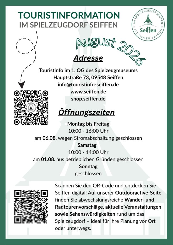 Veranstaltungen im Spielzeugdorf für August 7