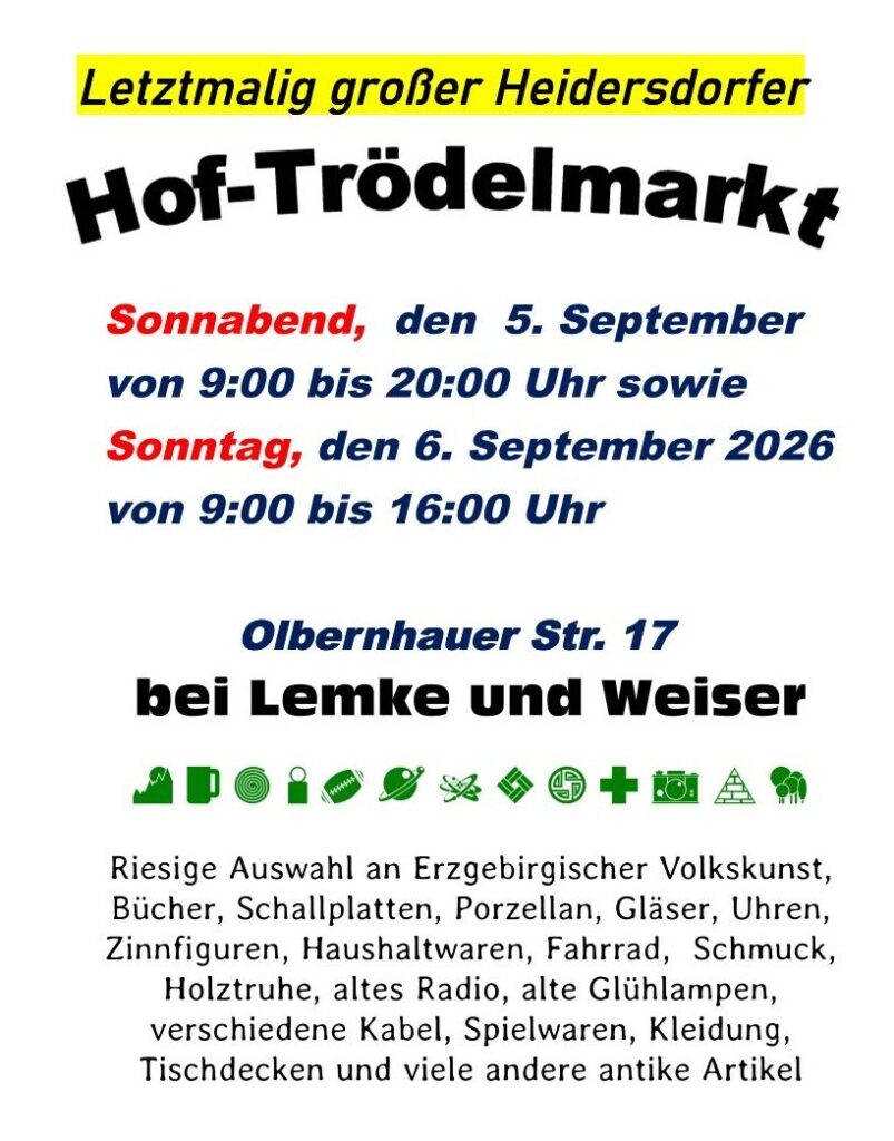 Trödelmarkt in Heidersdorf 1 Trödelmarkt in Heidersdorf 1